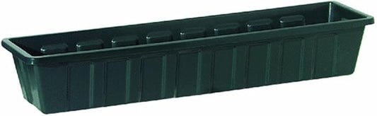 Poly-Pro Plastic Flower Box Planter, Hunter Green, 18-Inch