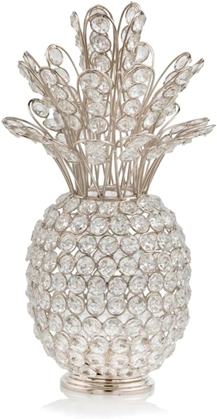 Modern Day Accents 5706 Pina Cristal Silver Pineapple, Home Decor, Kitchen Decor, Entryway Decor, Pineapple Decor, Pineapple Gifts, Kitchen Decor for Counter, Room Decor, Home Decor Kitchen, 12.5" H