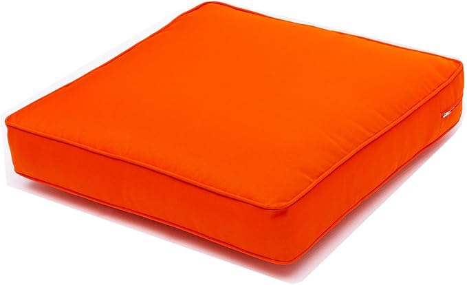 QILLOWAY Outdoor Chair Cushion Set,Outdoor Cushions for Patio Furniture,Set of 2,Orange