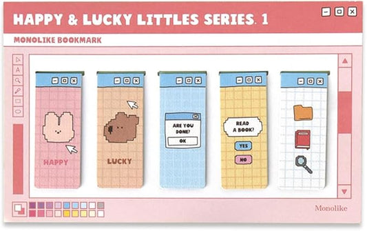 Monolike Magnetic Bookmarks Happy and Lucky Littles Series.1, Set of 5