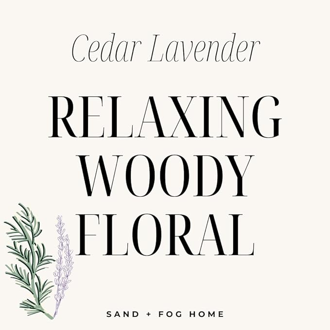 Sand + Fog Cedar Lavendar Reed Diffuser | Made with Essential Oils | Fill Your Home with The Your Favorite Luxurious Fragrance