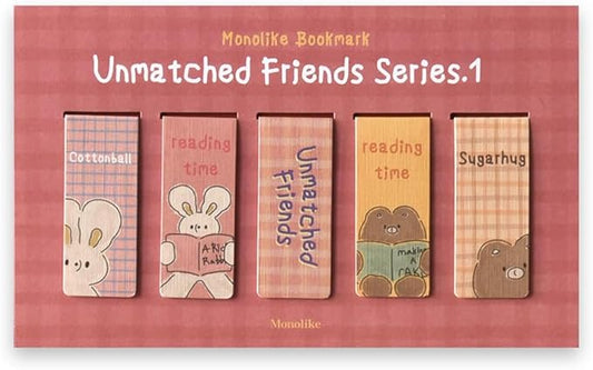 Monolike Magnetic Bookmarks Unmatched Friends Series.1, Set of 5