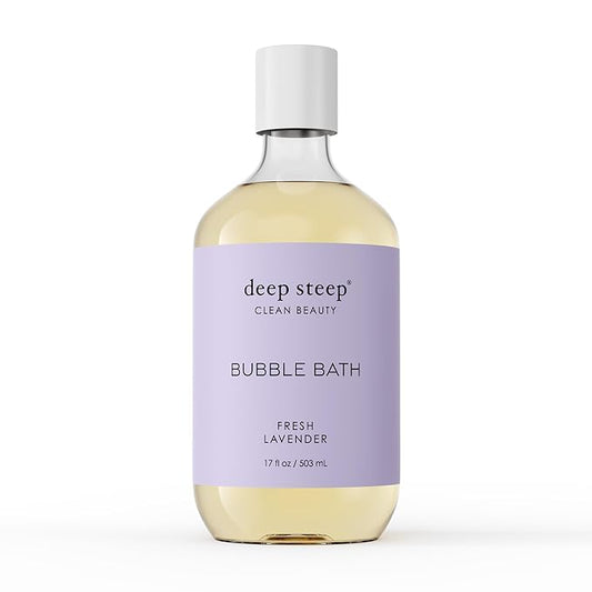 Deep Steep Bubble Bath 17oz (Pack of 1) (17 Fl Oz (Pack of 1), Fresh Lavender)