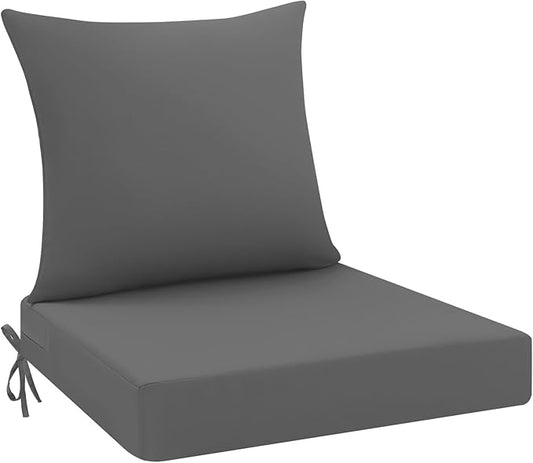 idee-home Outdoor Cushions for Patio Furniture, Waterproof Outdoor Seat Cushion Hampton Bay Deep Seat Replacement Cushions for Garden