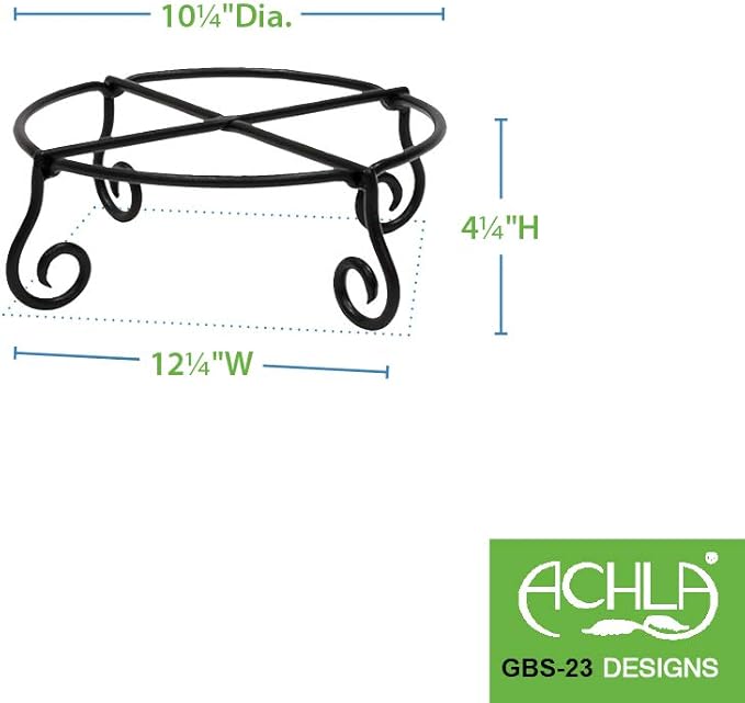 Achla Designs Piazza Flower Pot Plant Stand, Small,Black