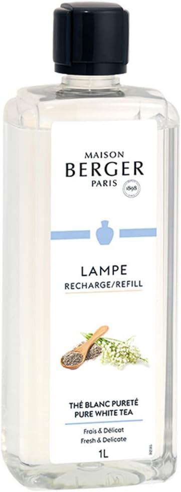 MAISON BERGER - Pure White Tea - Lampe Berger Fragrance Refill for Home Fragrance Oil Diffuser - Air Freshener - 33.8 Fluid Ounces - 1 Liter