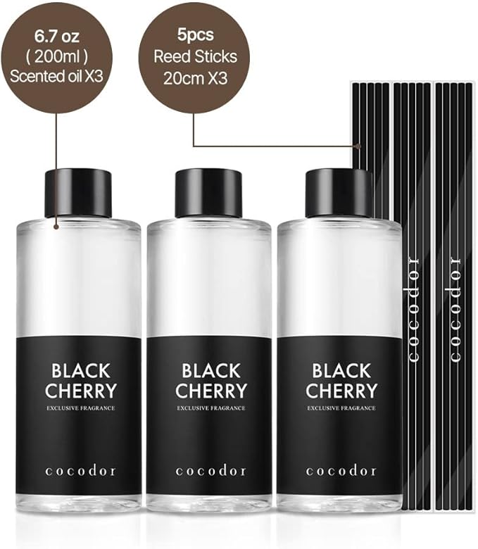 COCODOR Reed Diffuser Oil Refill/April Breeze/6.7oz(200ml)/3 Pack/Aroma therapy, Home Fragrance, Scented Oils, Oils for Reed Diffuser, Office Décor, Decoration