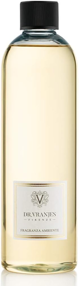 Dr. Vranjes - Ambra 500 ml Refill + Double Pack of White Sticks (3 pieces bundle) - Luxury Home Fragrance, Made in Italy, Amber, Patchouli, Sandalwood