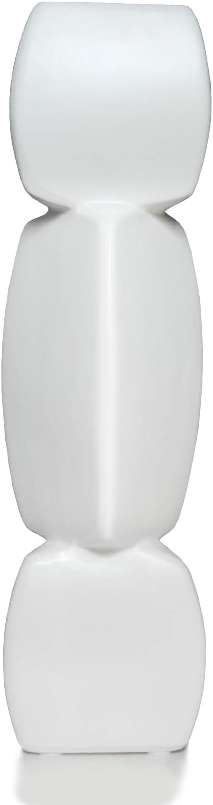 Cute Vase - 12.2“ Tall Unique Flower vase, White Aesthetic Cool Vases for Neutral Home Decor, Fun Vase Florero for Living Room Bedroom Office Decor (Triangle White, Big)