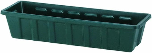 Novelty Poly-Pro Plastic Flower Box Planter, Hunter Green, 24-Inch