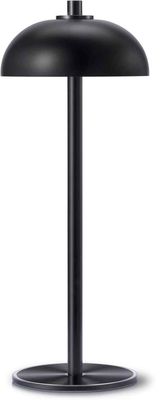 Cordless Table Lamp Rechargeable - 5000mAh Battery Powered Table Light, 3 Color Stepless Dimmable LED Table Lamp with Memory Function for Indoor, Outdoor, Dinner, Home, Restaurant.(Black)