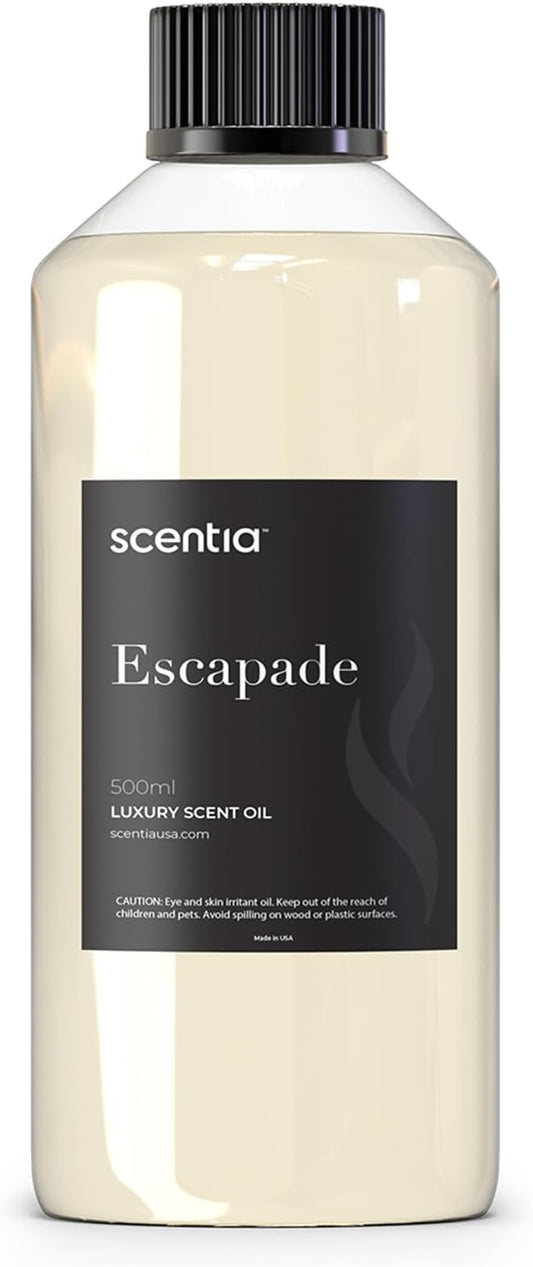 Hotel Diffuser Oil Inspired by The Ritz Carlton Hotel Scent - 500 ml 16.9 fl oz - Fragrance Oil Blend Botanical Jasmine & Marine Notes for Aromatherapy Diffusers - Escapade, Mothers Day Gift