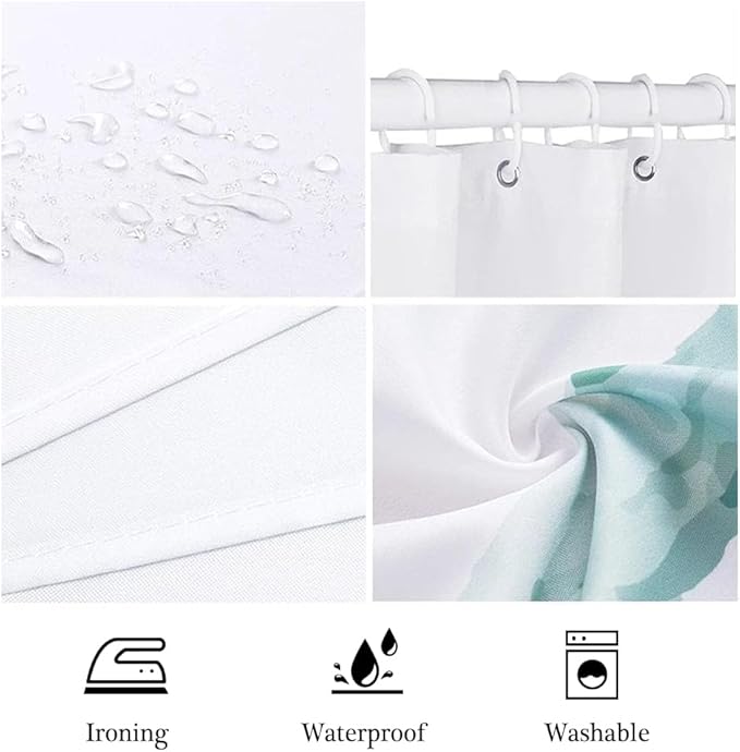 Aperturee Alphabet ABC Learning Shower Curtain for Kids Bathroom Animals Kids ABC Figure Educational Tool Cartoon Animals Girls Boys Colorful Decorative Bath Curtain with 12 Hooks,72x72 Inch