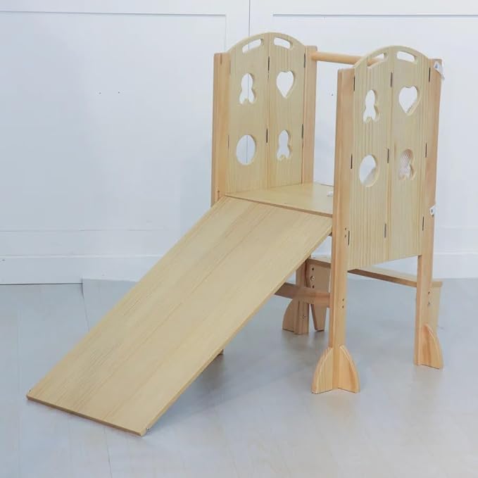 Avenlur Laurel - 4 in 1 Foldable Kitchen Tower - Step Stool for Toddlers - Ideal for Kitchen, Living Room, Playroom, and More - with Integrated Chalkboard - Children Kitchen Stool