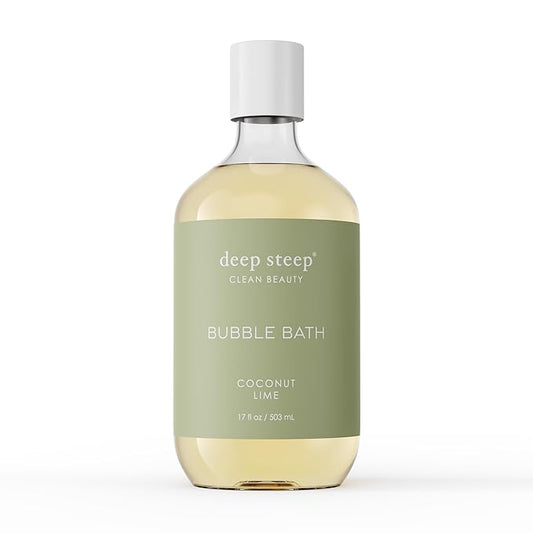 Deep Steep Bubble Bath 17oz (Pack of 1) (17 Fl Oz (Pack of 1), Coconut Lime)