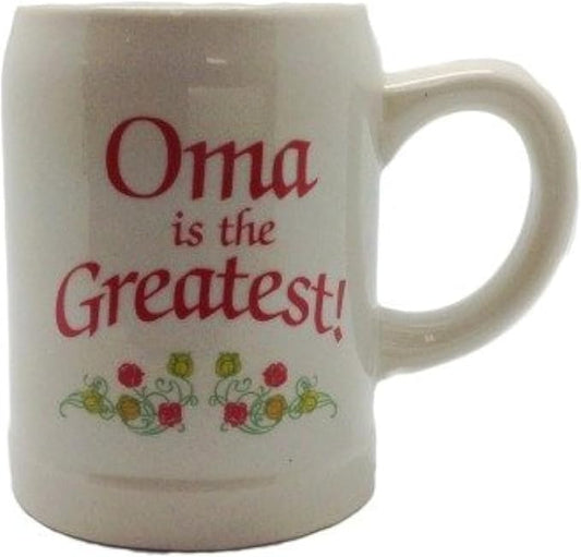 Essence of Europe Gifts E.H.G E.H.G | 12 oz Oma Is The Greatest Gift for German Grandma Stoneware Coffee Mug