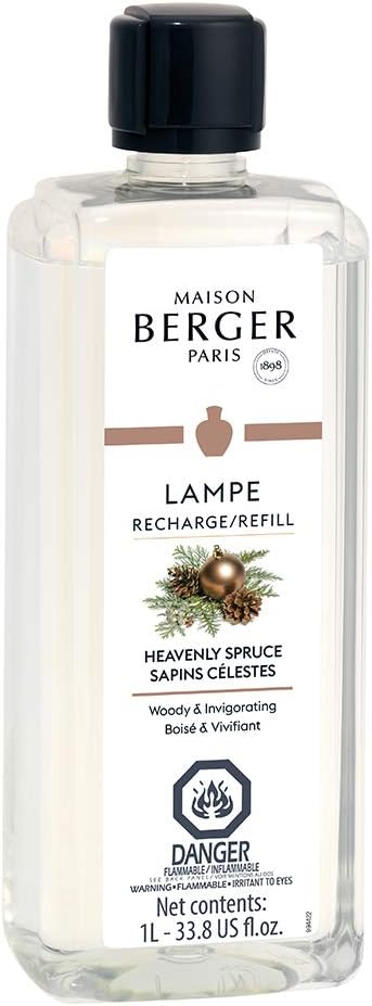MAISON BERGER - Heavenly Spruce - Lampe Berger Fragrance Refill for Home Fragrance Oil Diffuser - Air Freshener - 33.8 Fluid Ounces - 1 Liter