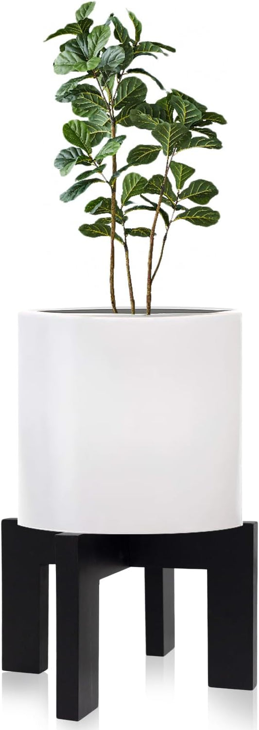 Wood Plant Stand Indoor/Outdoor for Plants, Large Size Planter Stand Holder,Sturdy and Stable Flower Pot Stand,Fits Most Size Flower Pots In Room (1 Pack-Black)