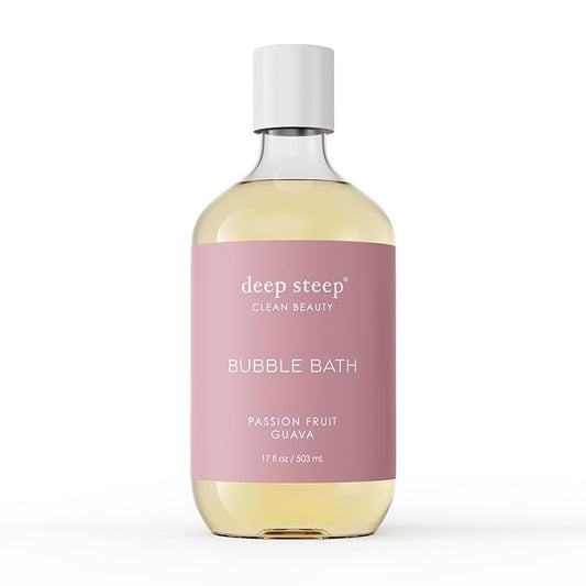 Deep Steep Bubble Bath 17oz (Pack of 1) (17 Fl Oz (Pack of 1), Passion Fruit Guava)