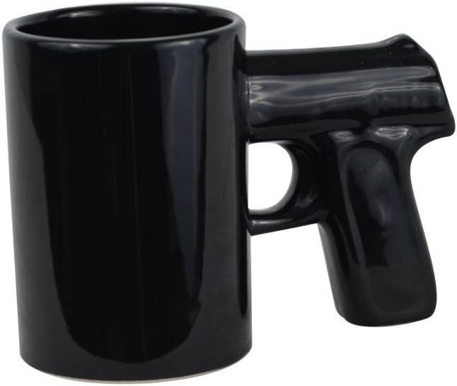 Fairly Odd Novelties Black Ceramic Gun Mug