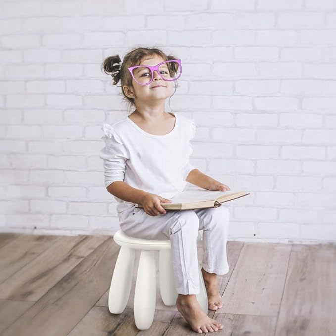 Kids Step Stool, Kindergarten Study Stools, Lightweight Footstools are Sturdy and Durable, Very Suitable for Use in The Kitchen, Bathroom and Bedroom (White)