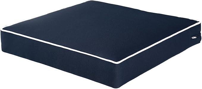 QILLOWAY Outdoor/Indoor Furniture Cushions Set,Replacement Deep Seat Cushion for All Weather Patio Chair Furniture (Navy Blue)