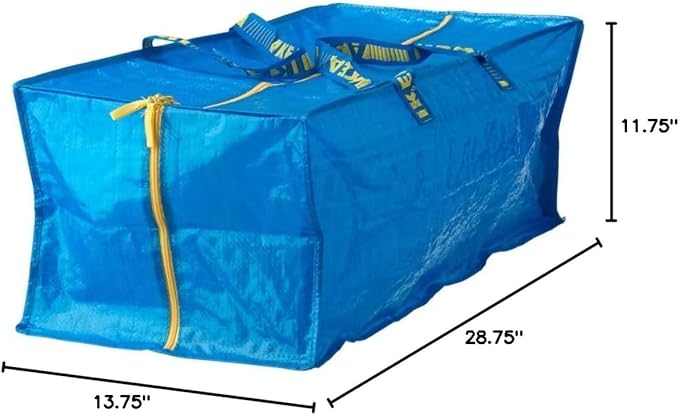 IKEA 901.491.48 Frakta Storage Bag, Blue, 4 Pack