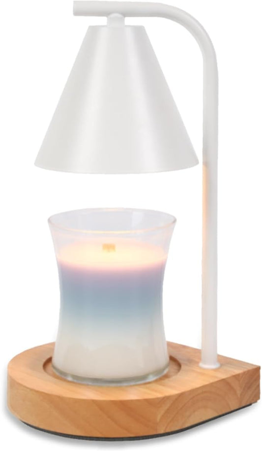 SOKCVSEA Candle Warmer Lamp - Candle Warmer with Timer, Birthday Gifts for Women Mom Gifts, House Warming Gifts New Home Decor, Wax Melt with 2 Bulb White 02