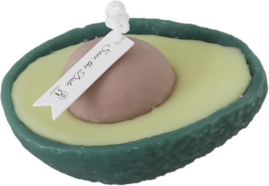 Cute Avocado Shaped Scented Candle Soy Wax Decorative Candle 2.8oz 6 Hours Lasting Candles Aromatherapy Candles (A Avocado,3.3''*2.3''Pillar)