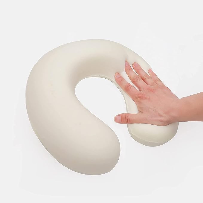 Travel Pillow - Memory Foam Neck Pillow Support Pillow,Luxury Compact & Lightweight Quick Pack for Camping,Sleeping Rest Cushion (Black)