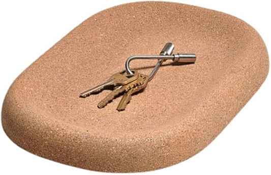 Craighill Little Cloud Tray - Decorative Catch-All Tray for Dresser, Nightstand & Entryway Table, Vanity Tray for Jewelry & Keys, Solid Cork Table Decor