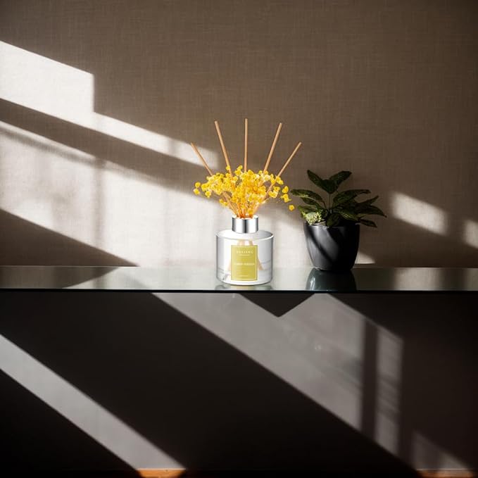 Green Picture Reed Diffuser Set - 3.38 fl oz (100ml) Essential Oil with 6 Reed Sticks | Home & Bathroom Decor