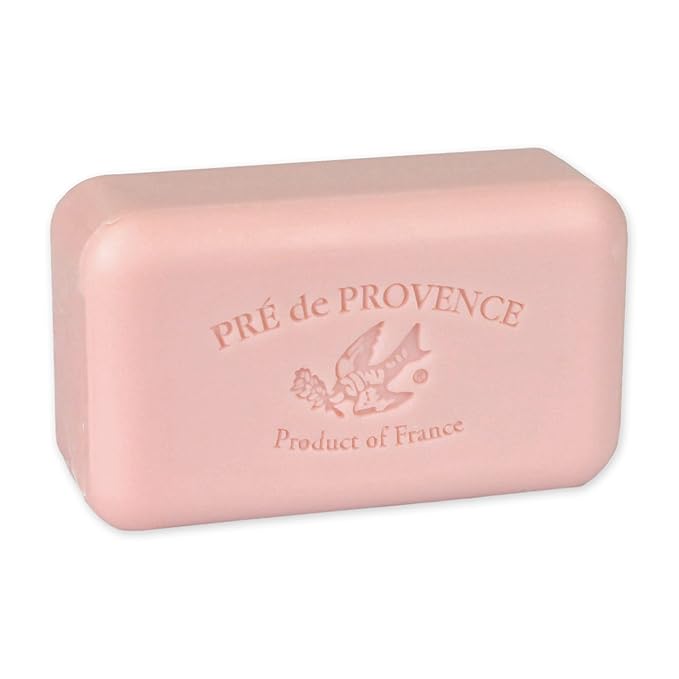 Pre de Provence Artisanal Soap Bar, Natural French Skincare, Enriched with Organic Shea Butter, Quad Milled for Rich, Smooth & Moisturizing Lather, Peony, 5.3 Ounce