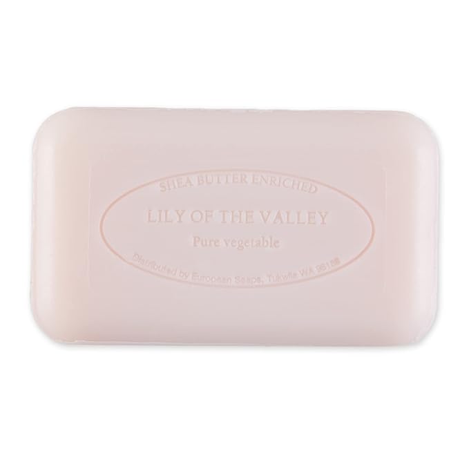 Pre de Provence Artisanal Soap Bar, Natural French Skincare, Enriched with Organic Shea Butter, Quad Milled for Rich, Smooth & Moisturizing Lather, Lily of the Valley, 5.3 Ounce