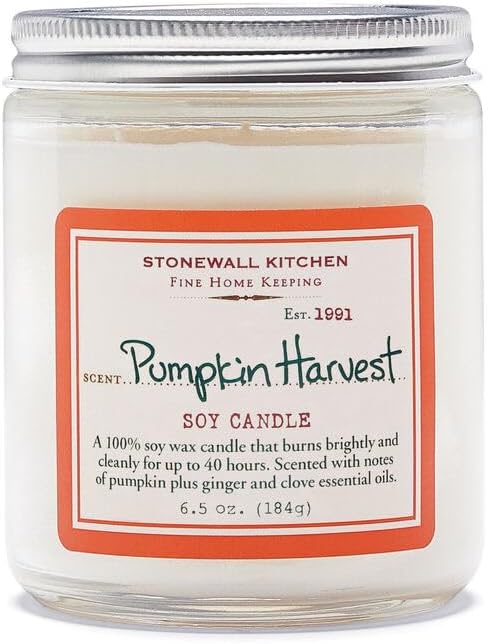 Stonewall Kitchen Pumpkin Harvest Soy Candle, 6.5 Ounces