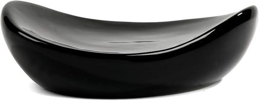 Ceramic Soap Dish Holder, for Bathroom,Tub and Kitchen Sink (Black)