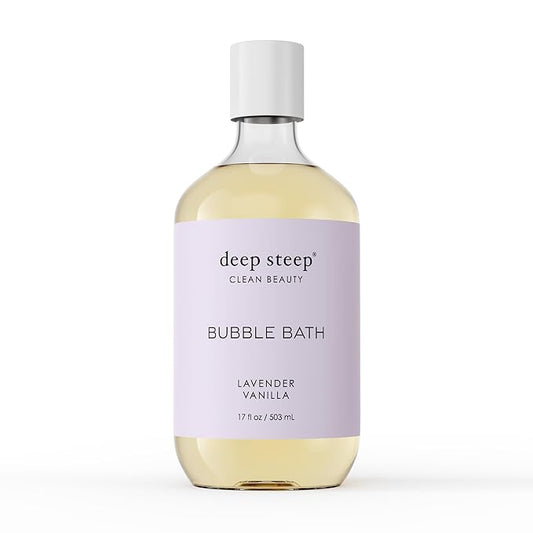 Deep Steep Bubble Bath 17oz (Pack of 1) (17 Fl Oz (Pack of 1), Lavender Vanilla)