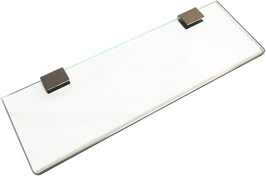 JMBL Wall Mounted Float Tempered Glass Decorative Display Shelf Home Office Decor 15.7 in.L x 5D Bathroom Storage Shelf (15.7 inch)