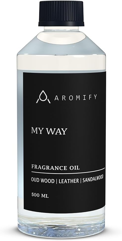 My Way Fragrance Oil 16.9 FL Oz (500 mL), Inspired by 1 Hotel Miami Beach, Scent Diffuser Oil with Leather, Sandalwood & Iris, Diffuser Oil for Home, Spa & Office, Pure Aroma Ingredients