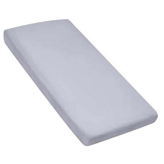 Nap Mat Sheet 24" x 48" x 4" Fitted Elastic Corners Preschool Day Care Rest Nap Mat Cover, Soft & Breathable Baby Sheets for Regalo My Cot Portable Toddler Bed and Joovy Travel Cot, Gray