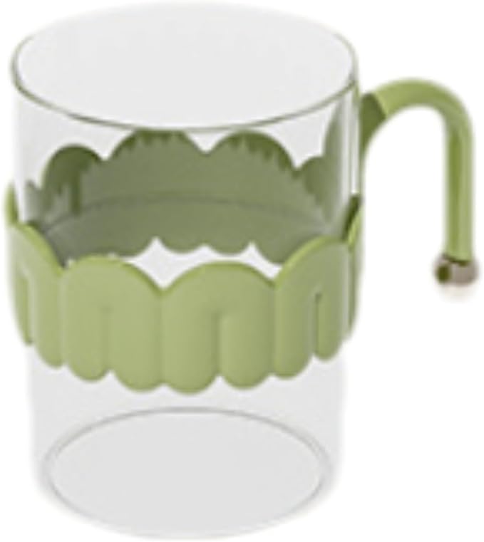 Transparent Mouthwash Cups, Toothbrush Holders, Mug for Mouth-Rinsing, Toothbrush Cups, Plastic Toothbrush and Toothpaste Organizer for Bathroom Vanity,Sink,Countertop (Green)