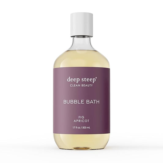 Deep Steep Bubble Bath 17oz (Pack of 1) (17 Fl Oz (Pack of 1), Fig Apricot)