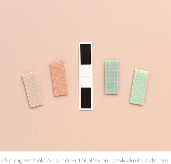 Monolike Magnetic Bookmarks Grid Sunset, Set of 5
