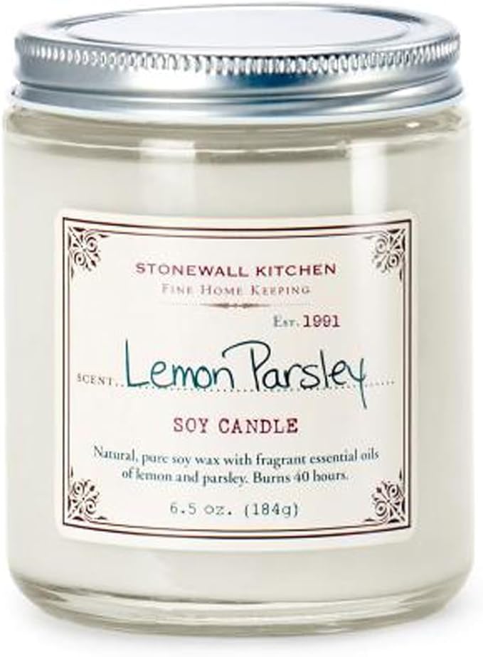 Stonewall Kitchen Lemon Parsley Soy Candle, 6.5 Ounce