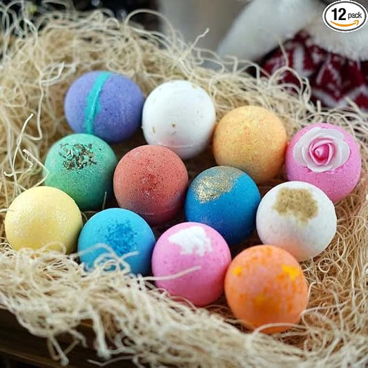 LifeAround2Angels Fun and Sweet Bath Bombs Gift Set 12 Pack Made in USA Fizzies, Shea & Coco Butter Dry Skin Moisturize, Handmade Birthday Mothers Day Gifts idea for Her/Him, Wife, Girlfriend, Kids