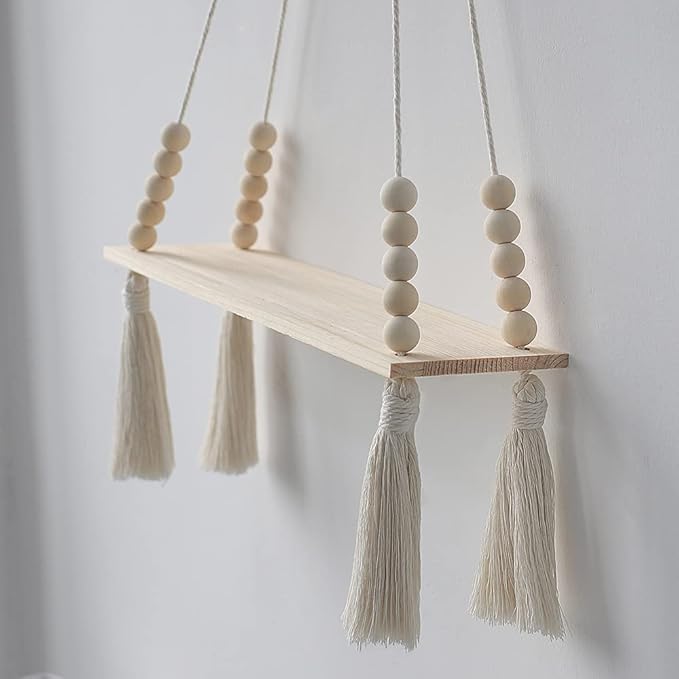 Floating Shelves for Wall, Wooden Shelves Set of 2 Rustic, Wall Decor, Storage Shelf for Living-Room, Bathroom, Kitchen, Apartment,Display Shelving for Hanging Plants