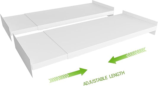 Expandable Closet Shelves Organizers, Adjustable Shelf Board for Cabinet Rack Storage Wardrobe Divider Shelving for Closets Pantry Cupboard Kitchen (Medium 2 Pack)