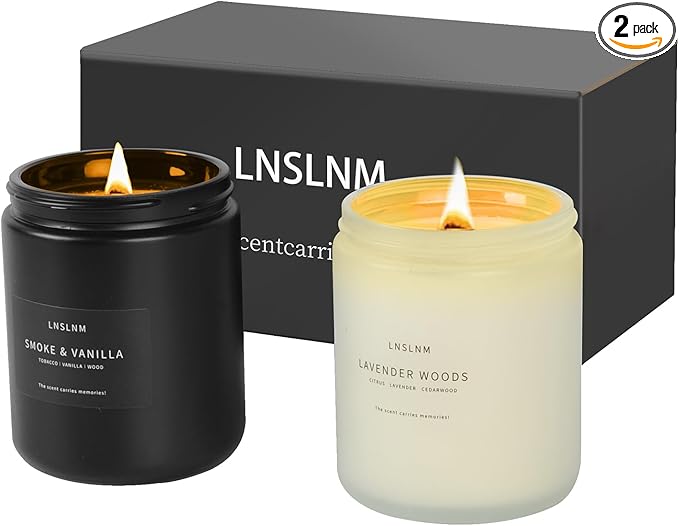Scented Candle Set | Aroma Candle Collection: Versatile Decorative Candle Sets for Any Occasion (Men's Candle Set - Metal Lid)