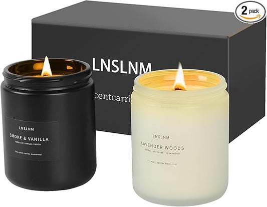 Scented Candle Set | Aroma Candle Collection: Versatile Decorative Candle Sets for Any Occasion (Men's Candle Set - Metal Lid)