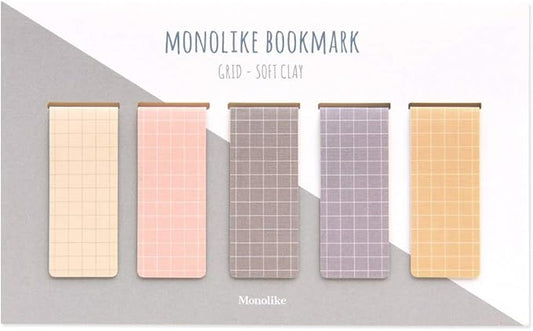 Monolike Magnetic Bookmarks Grid Soft Clay, Set of 5